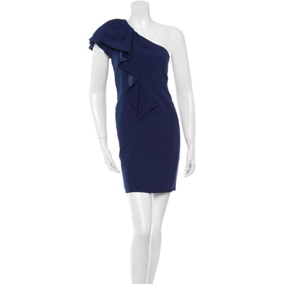 Navy blue Maje one-shoulder Mini Dress - Size XS - Picture 1 of 3